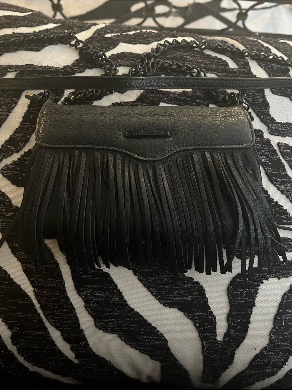 Rebecca Minkoff Convertible Fringe Phone Case Crossbody Bag Wallet W Case Phone